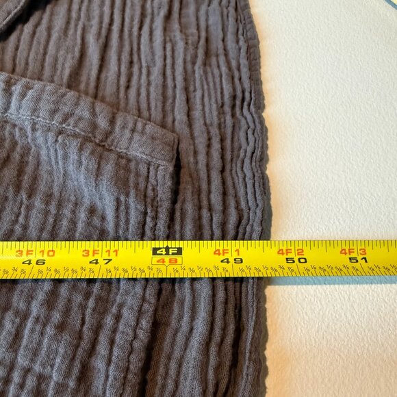 Xirena Women M Gia Dress Gauze Midi Boho Full Button V Neck Long Sleeve Gray - Picture 11 of 12